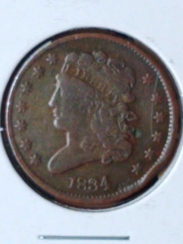 1834 Half Cent  coin collectible - Main Image 2