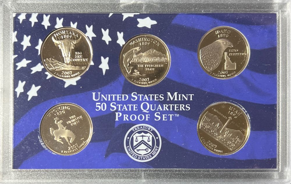 2007 United States Mint 50 State Quarters Proof Set  coin collectible [Barcode 704785053540] - Main Image 2