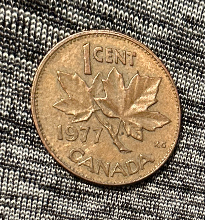 1977 Canadian Penny  coin collectible - Main Image 2