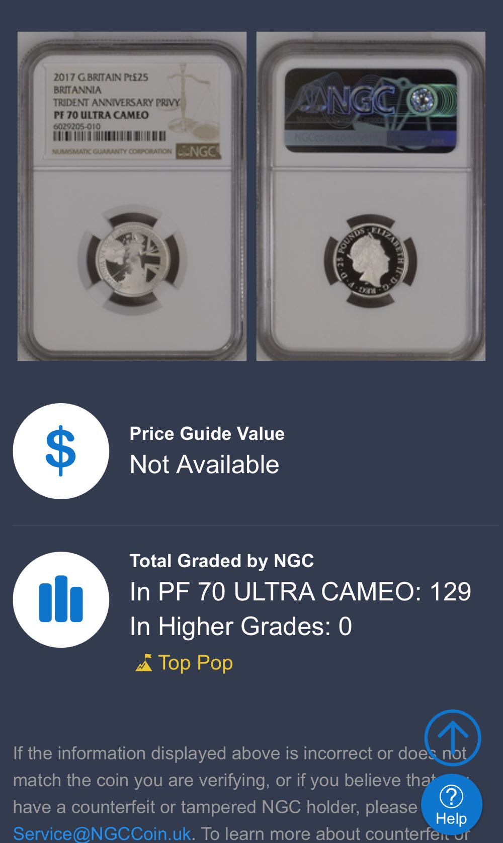 2023 Britannia - Proof 1/4 Platinum  coin collectible - Main Image 3