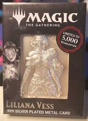 Magic The Gathering Limited Edition .999 Silver Plated Liliana Vess Ingot  coin collectible [Barcode 5060662469411] - Main Image 1