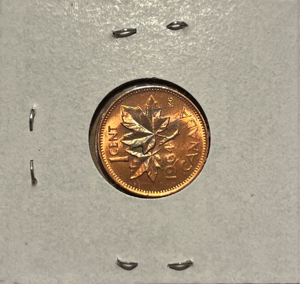 Canadian 1964 1 Cent “Elizabeth II 1st Portrait” Penny  coin collectible - Main Image 2