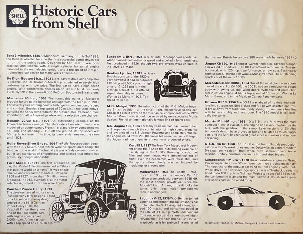 Historic Cars Coin Collection From Shell  coin collectible - Main Image 2