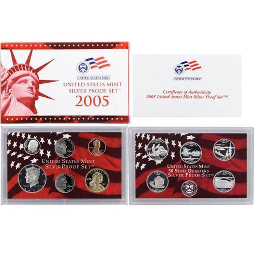 2005 US Mint Silver Proof Set  coin collectible - Main Image 2