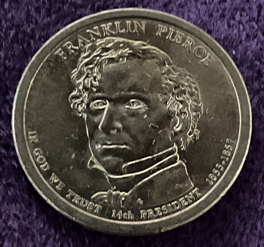 Dollar President 14th Franklin Pierce  coin collectible - Main Image 3