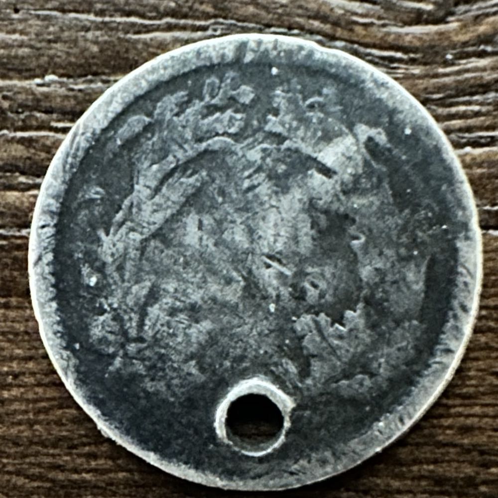 Seated Liberty Half Dime - 1860 - Holed  coin collectible - Main Image 4