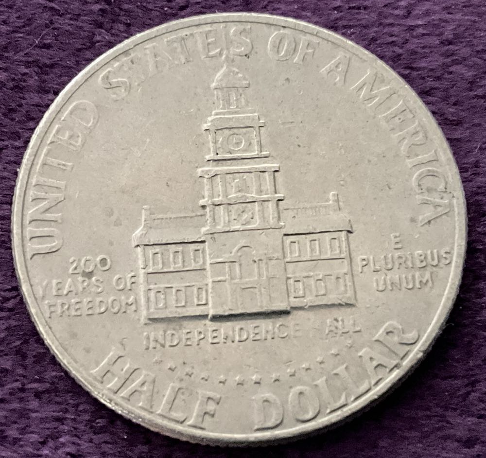 Half Dollar JFK 1976 D Bi-Centennial 3  coin collectible - Main Image 2