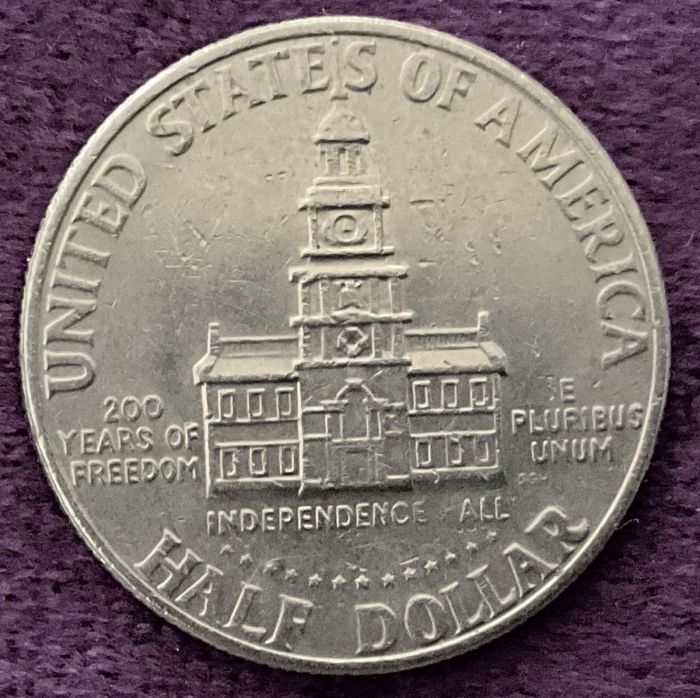 Half Dollar JFK 1976 D Bi-Centennial 3  coin collectible - Main Image 4