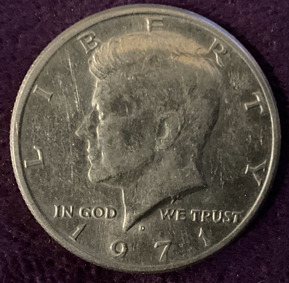 Half Dollar JFK 1971 D 7  coin collectible - Main Image 3