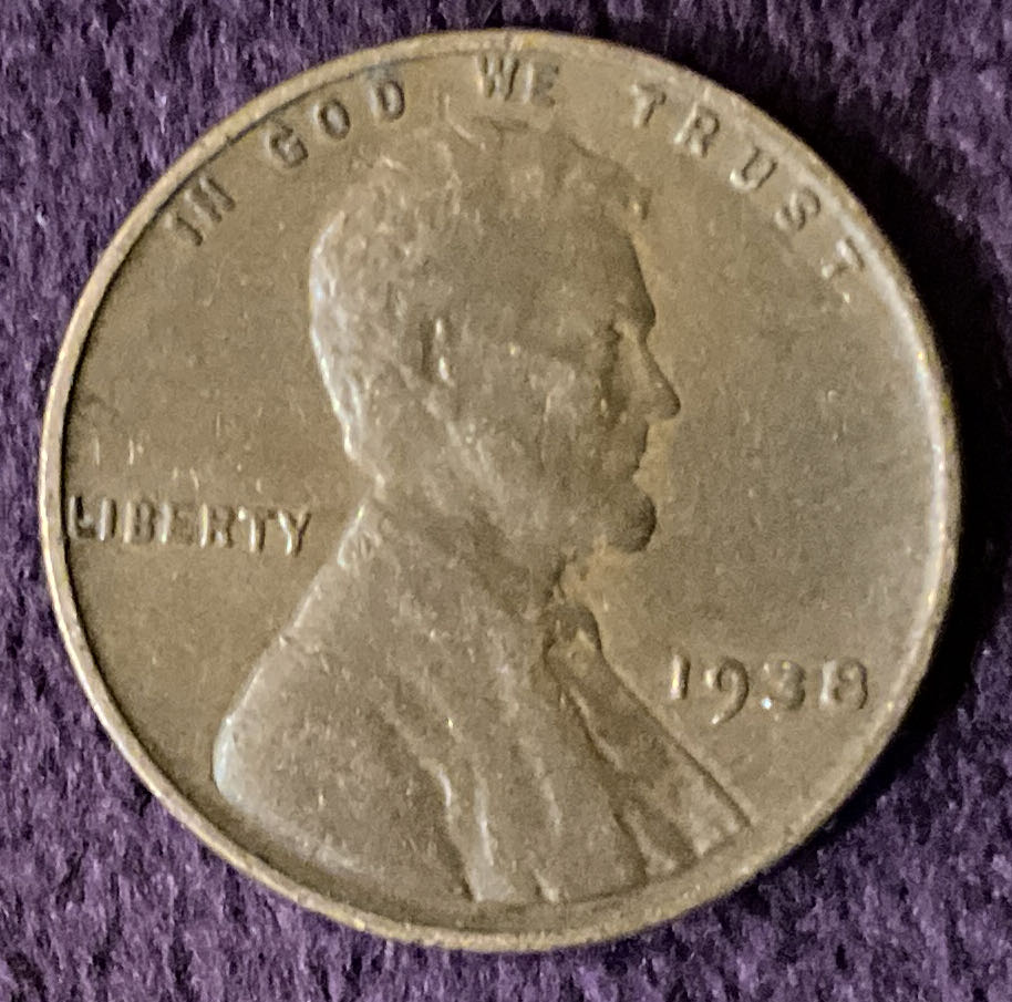 Penny 1938 Lincoln  2  coin collectible - Main Image 3