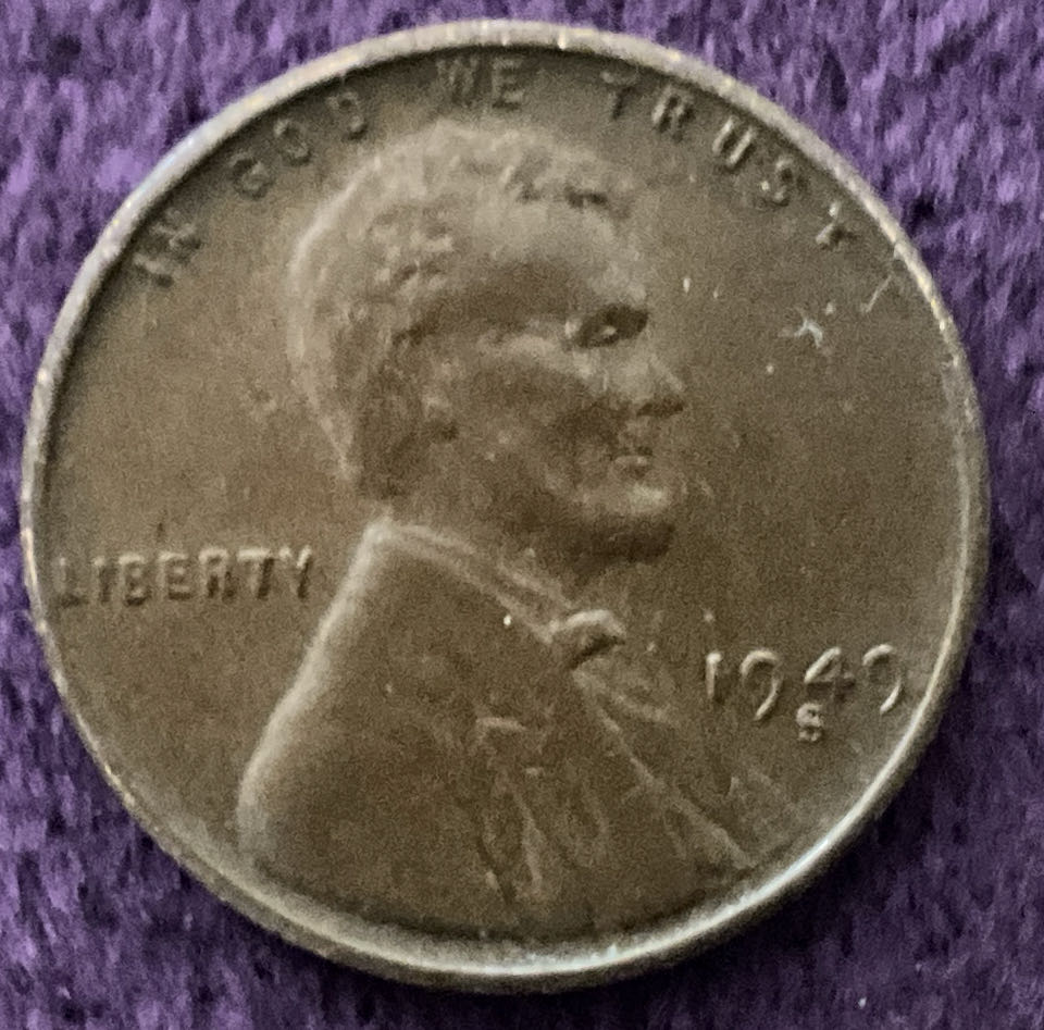 Penny 1949 Lincoln S 2  coin collectible - Main Image 3