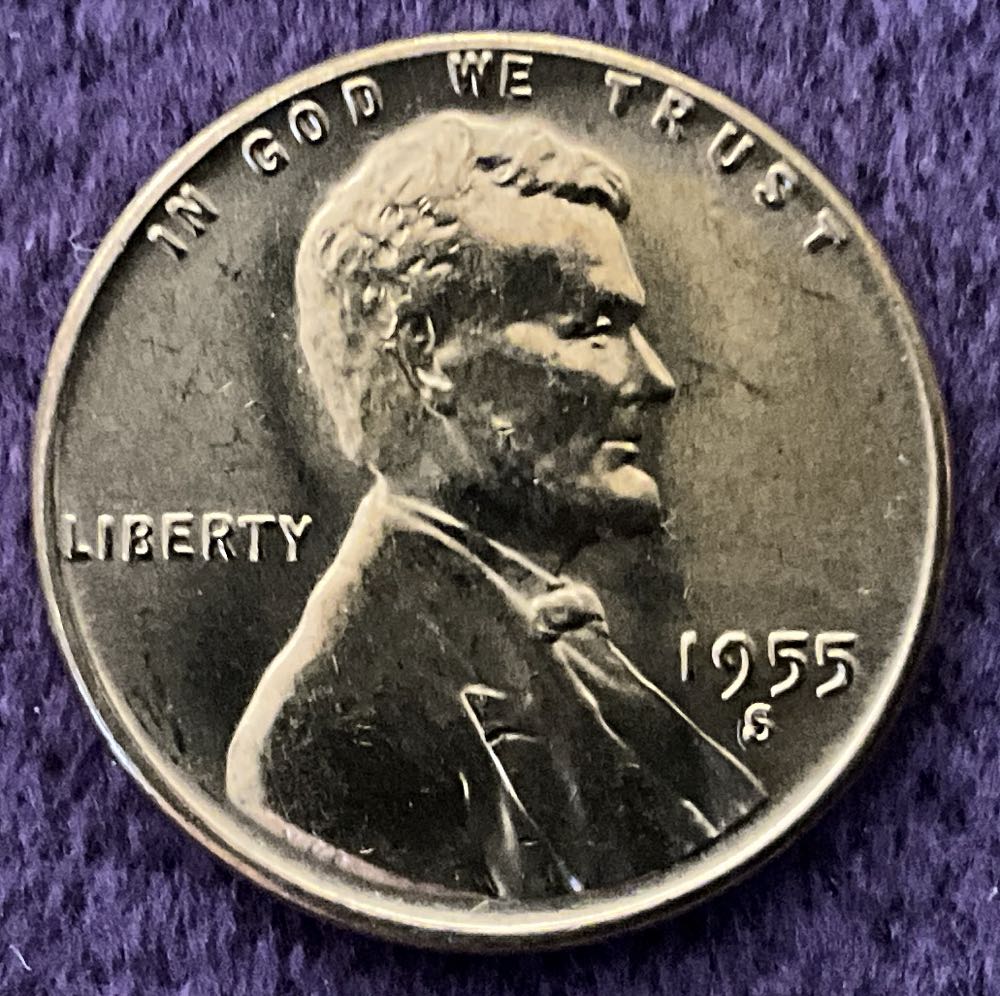 Penny 1955 Lincoln S 1  coin collectible - Main Image 3