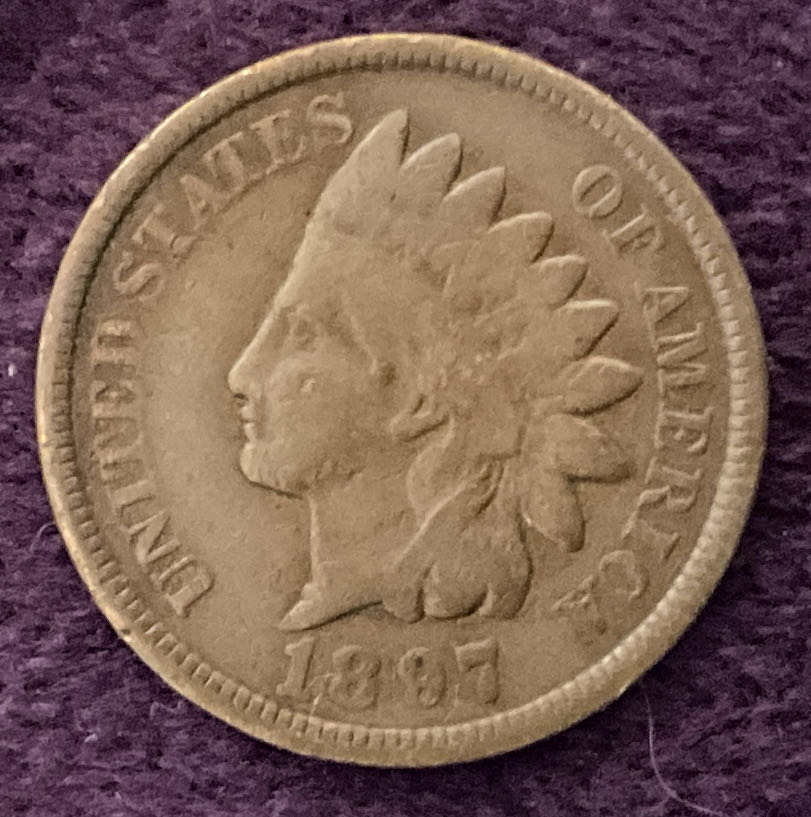 Penny 1897 Indian Head  coin collectible - Main Image 3