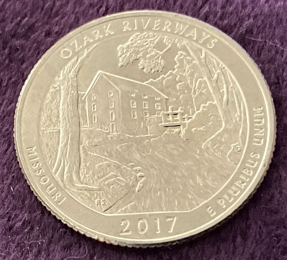 Washington Quarter 2017 D Ozark Riverways  coin collectible - Main Image 2