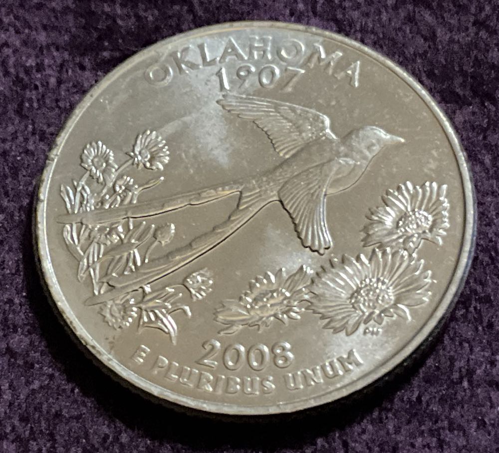 Washington Quarter 2008 D Oklahoma  coin collectible - Main Image 2