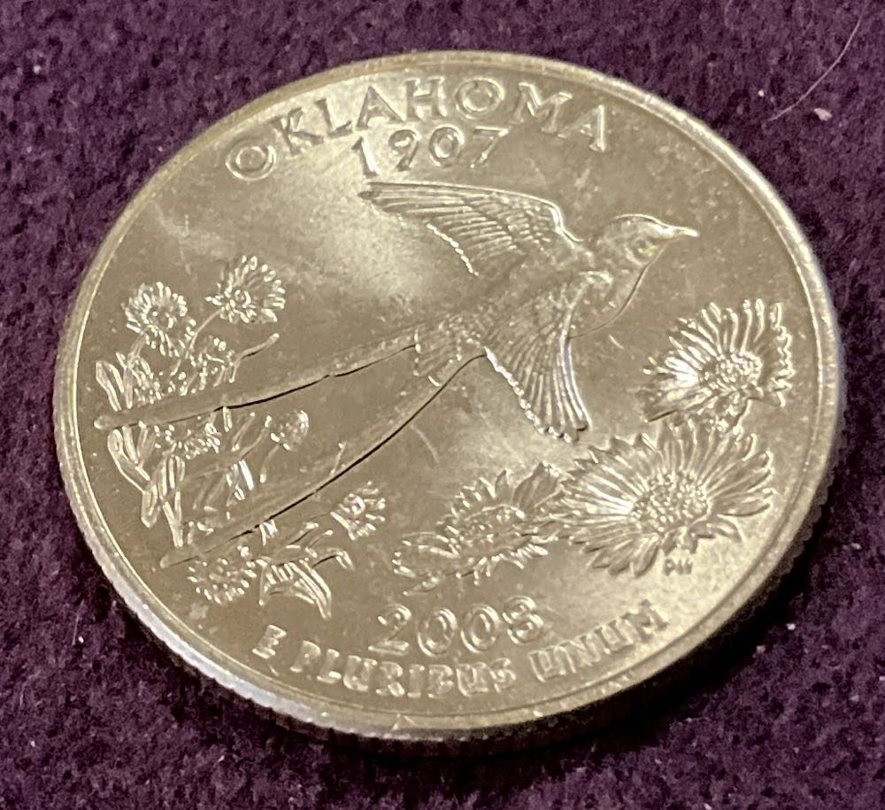 Washington Quarter 2008 D Oklahoma  coin collectible - Main Image 2