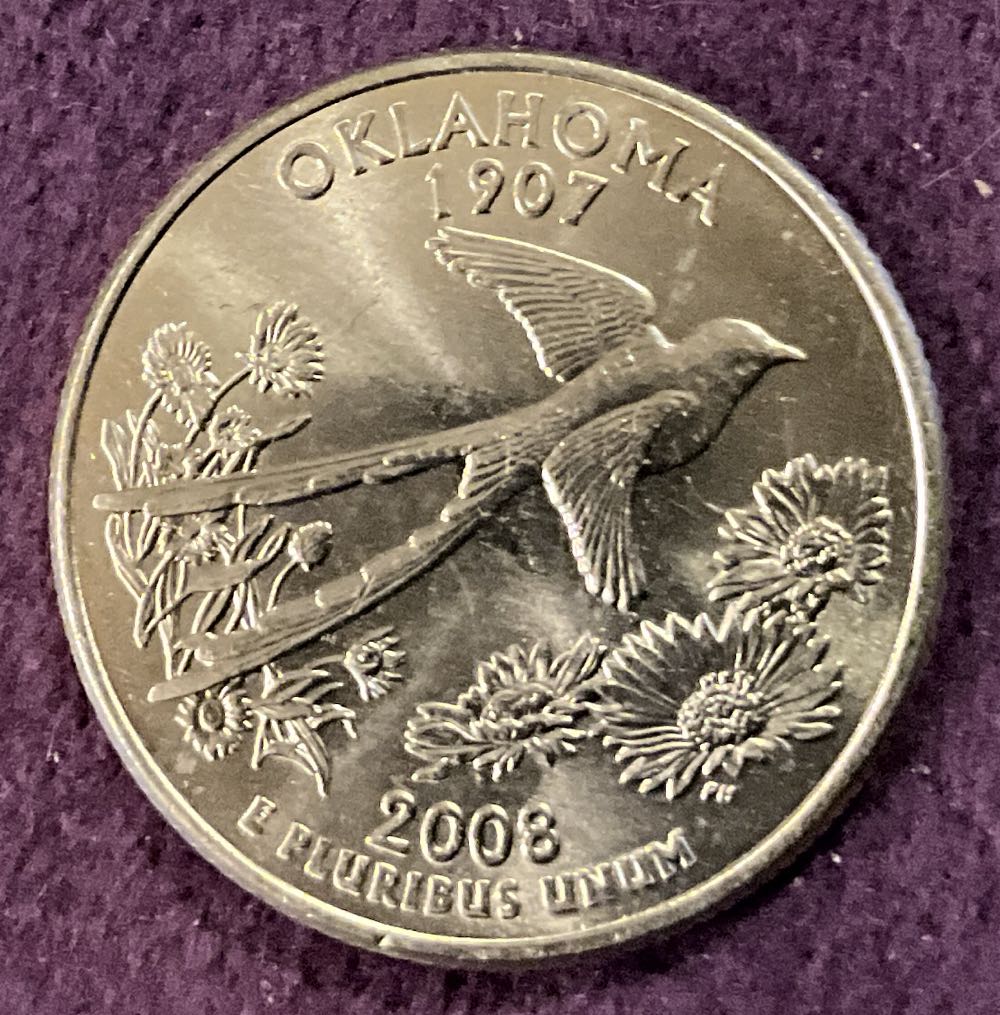 Washington Quarter 2008 D Oklahoma  coin collectible - Main Image 4