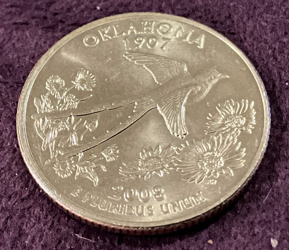 Washington Quarter 2008 D Oklahoma  coin collectible - Main Image 2