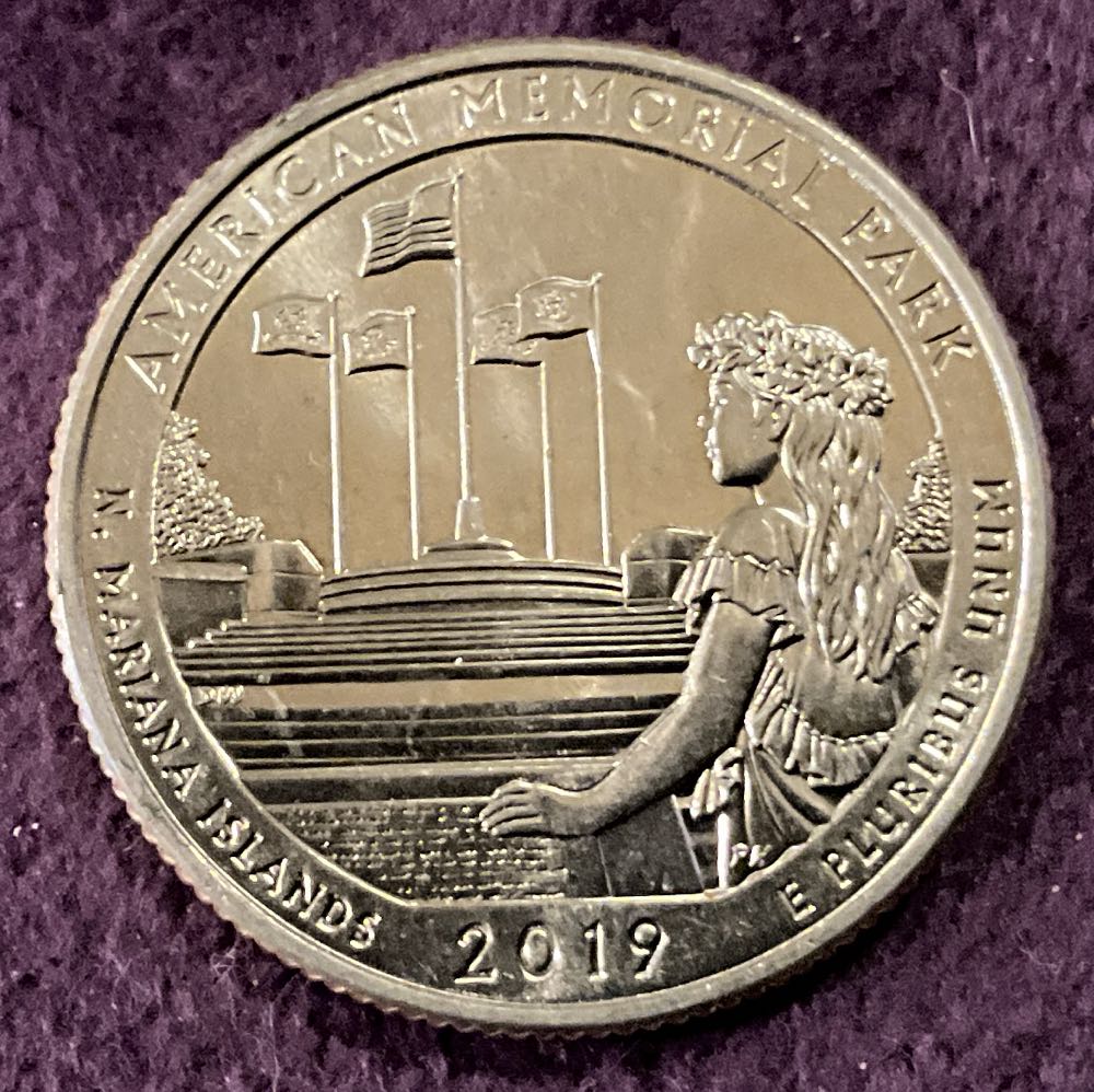 Washington Quarter 2019 P American Memorial Parkway  coin collectible - Main Image 4