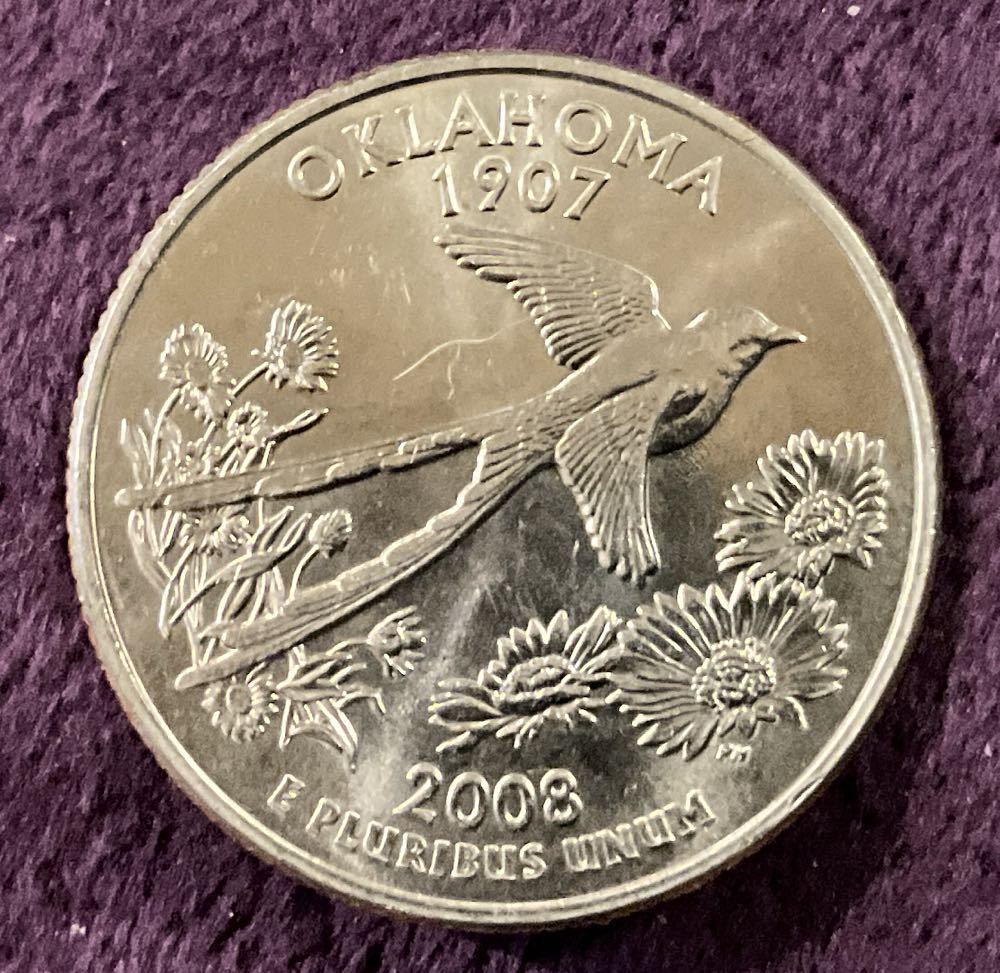 Washington Quarter 2008 D Oklahoma  coin collectible - Main Image 2