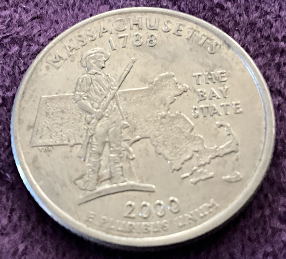 Washington Quarter Massachusetts 2000 D 2  coin collectible - Main Image 2