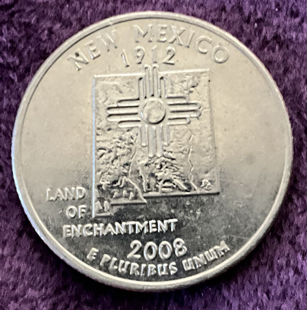 Washington Quarter 2008 D New Mexico  coin collectible - Main Image 2