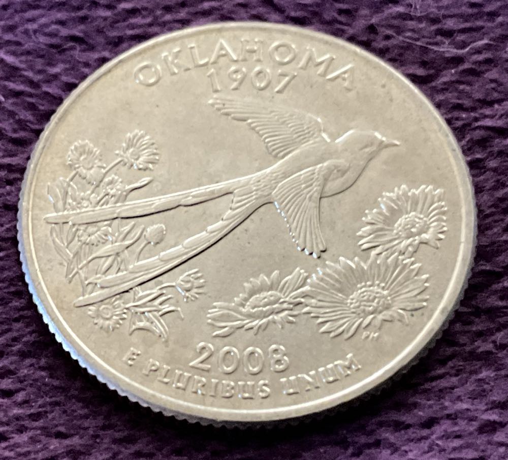 Washington Quarter 2008 D Oklahoma  coin collectible - Main Image 2