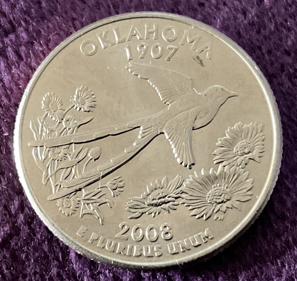 Washington Quarter 2008 D Oklahoma  coin collectible - Main Image 2