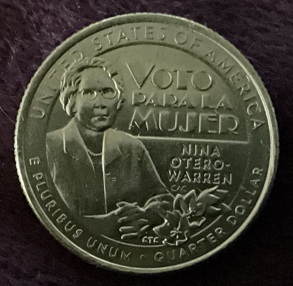 Washington Quarter 2022 D Nina Otero-Warren  coin collectible - Main Image 4