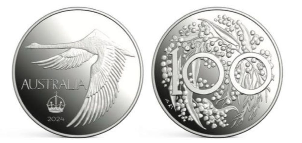 2024 Swan Pattern - PROOF  coin collectible - Main Image 3