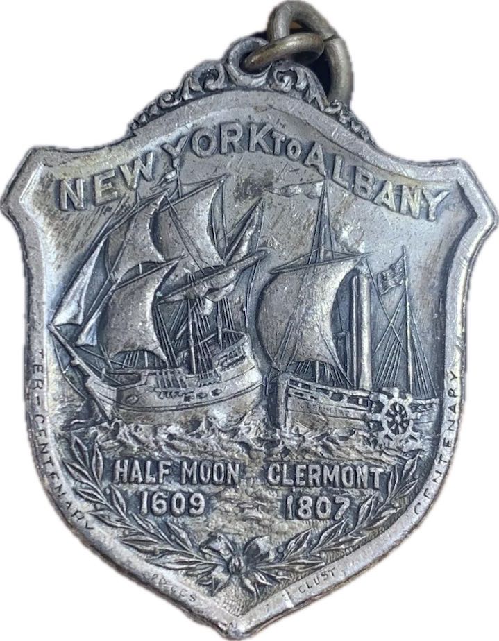 Hudson Fulton Celebration New York To Albany Medal  coin collectible - Main Image 2