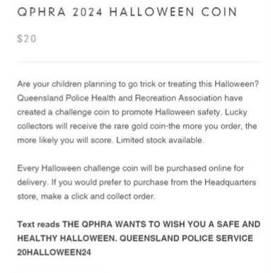 159 + 60 2024 QPHRA Halloween   coin collectible - Main Image 2
