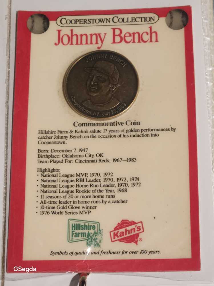 Johnny Bench  coin collectible - Main Image 2
