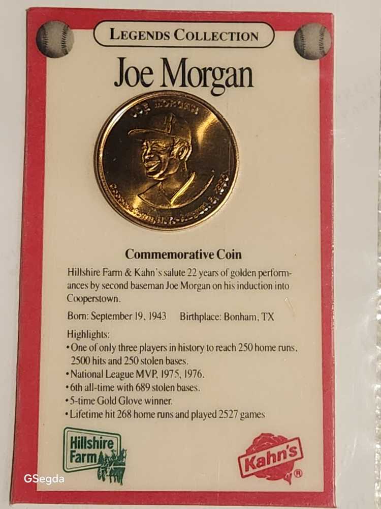 Joe Morgan   coin collectible - Main Image 2
