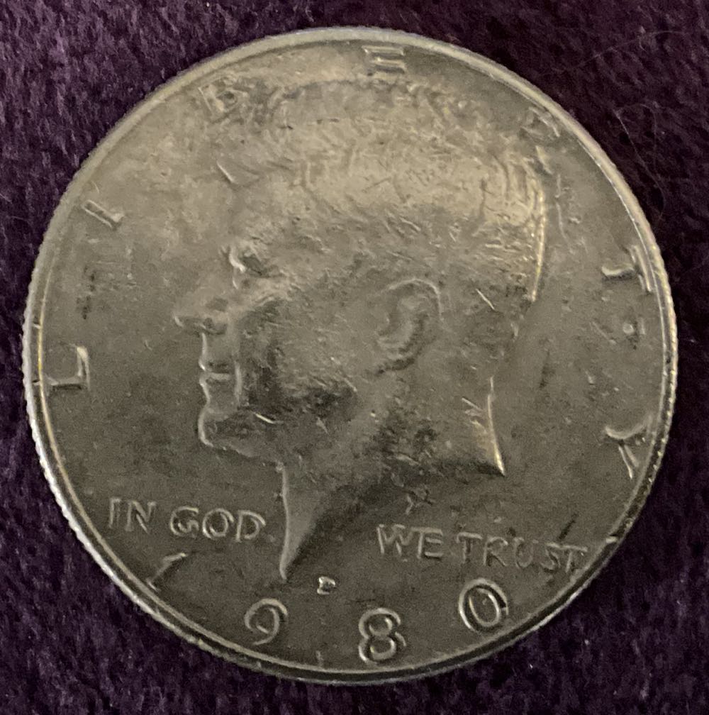 Half Dollar JFK 1980 D 2  coin collectible - Main Image 3