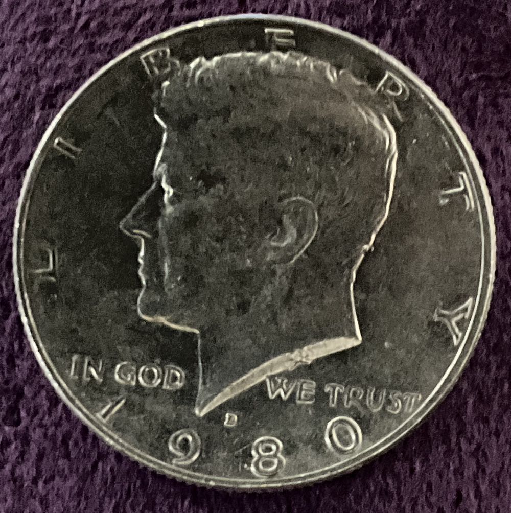 Half Dollar JFK 1980 D 4  coin collectible - Main Image 3