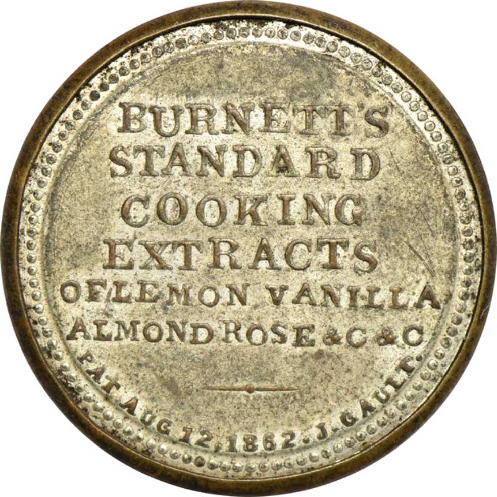 Stamp Encased Burnett’s Standard Cooking Extracts  coin collectible - Main Image 4