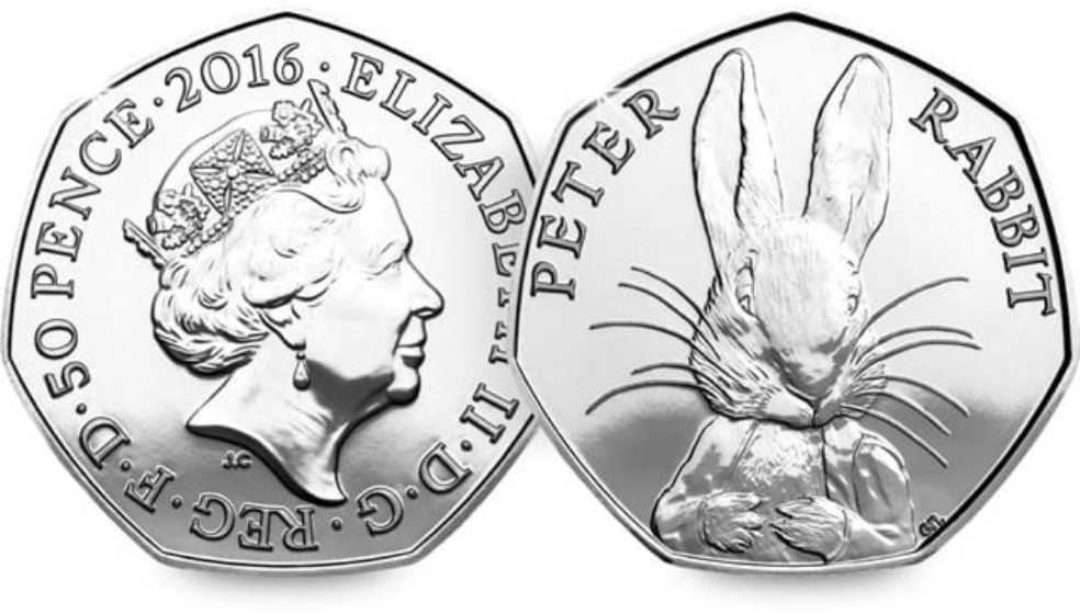 Foreign 2016 .50 Pence Peter Rabbit   coin collectible - Main Image 4