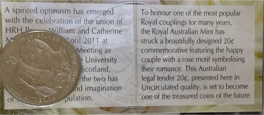 Royal Wedding HRH Prince William & Catherine  coin collectible - Main Image 2