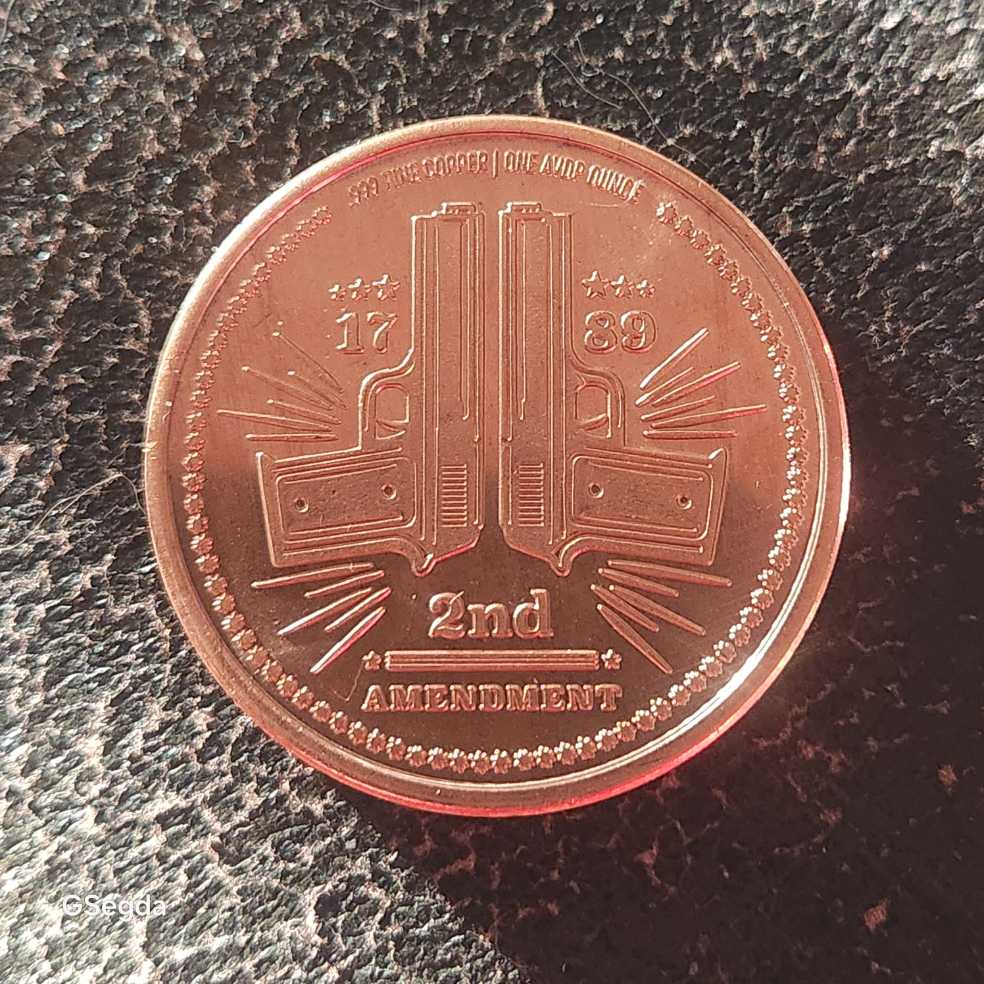 Second Amendment - Copper Round Large  coin collectible - Main Image 2