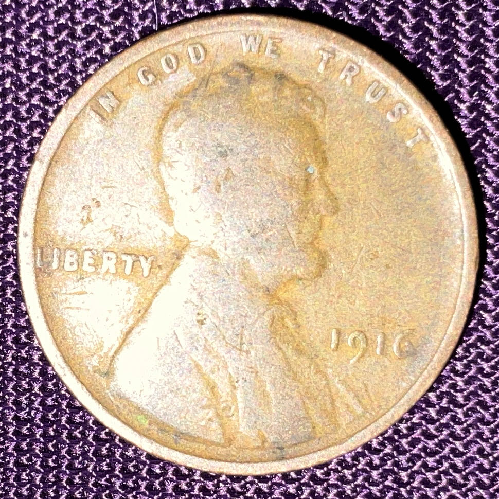 Penny 1916 Lincoln  coin collectible - Main Image 3