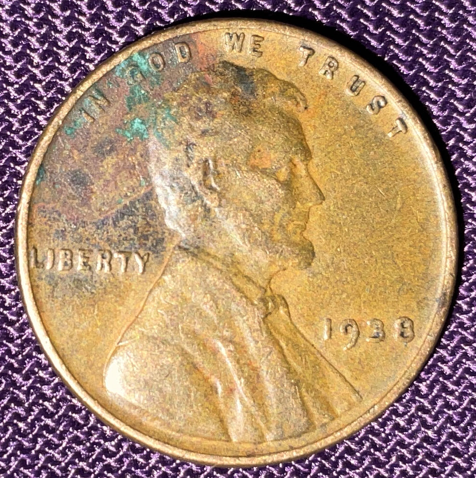 Penny 1938 Lincoln  3  coin collectible - Main Image 3