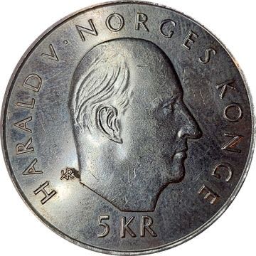 Norway 5 kroner 1995 United Nations 50th Anniversary KM#458 CuNi UNC in Holder  coin collectible - Main Image 2
