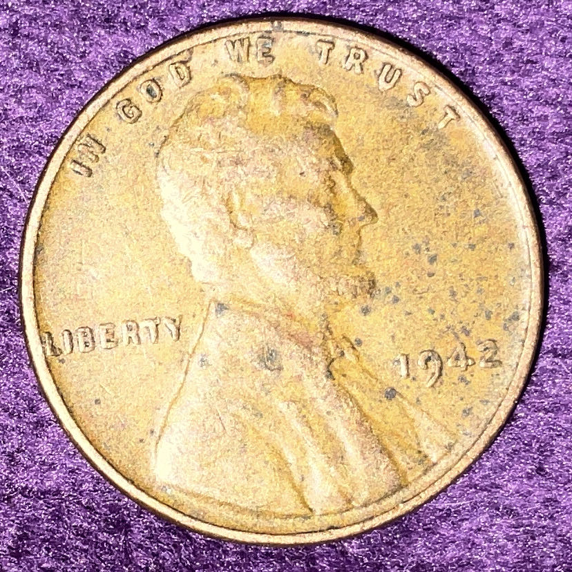 Penny 1942 Lincoln  2  coin collectible - Main Image 3