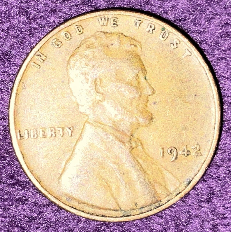 Penny 1942 Lincoln  7  coin collectible - Main Image 3