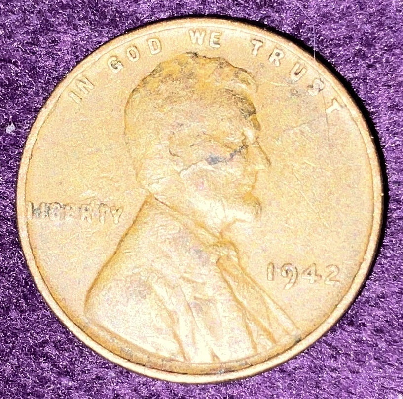 Penny 1942 Lincoln  9  coin collectible - Main Image 3