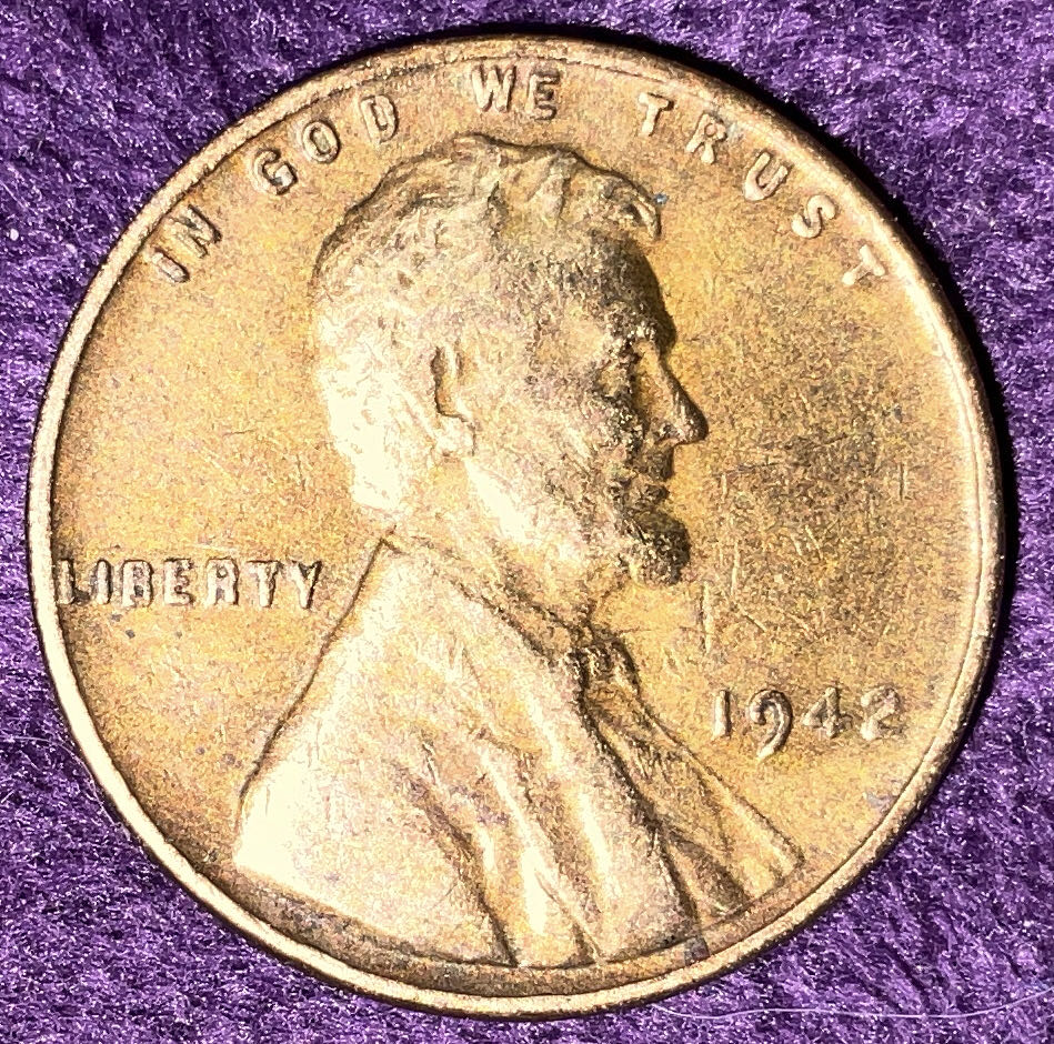 Penny 1942 Lincoln  11  coin collectible - Main Image 3