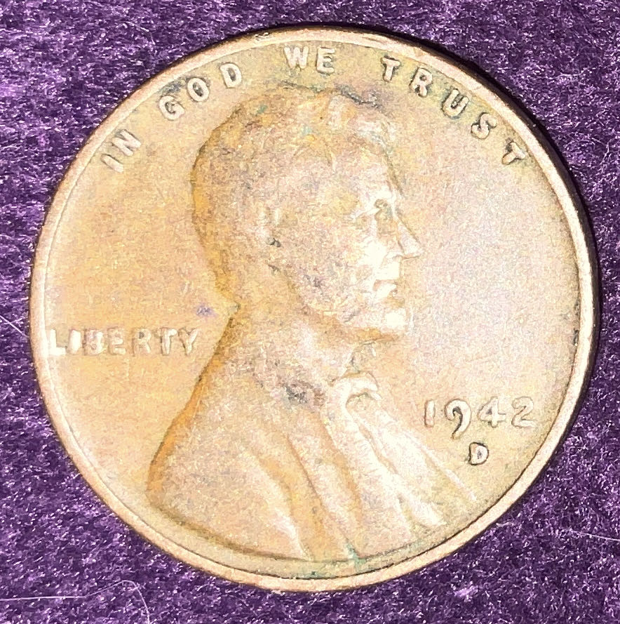 Penny 1942 Lincoln D 3  coin collectible - Main Image 3