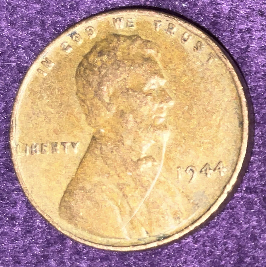 Penny 1944 Lincoln D 4  coin collectible - Main Image 3