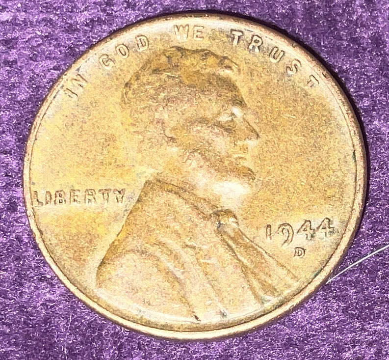 Penny 1944 Lincoln D 12  coin collectible - Main Image 3